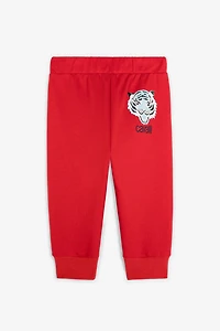 Tiger-Print Cotton Sweatpants