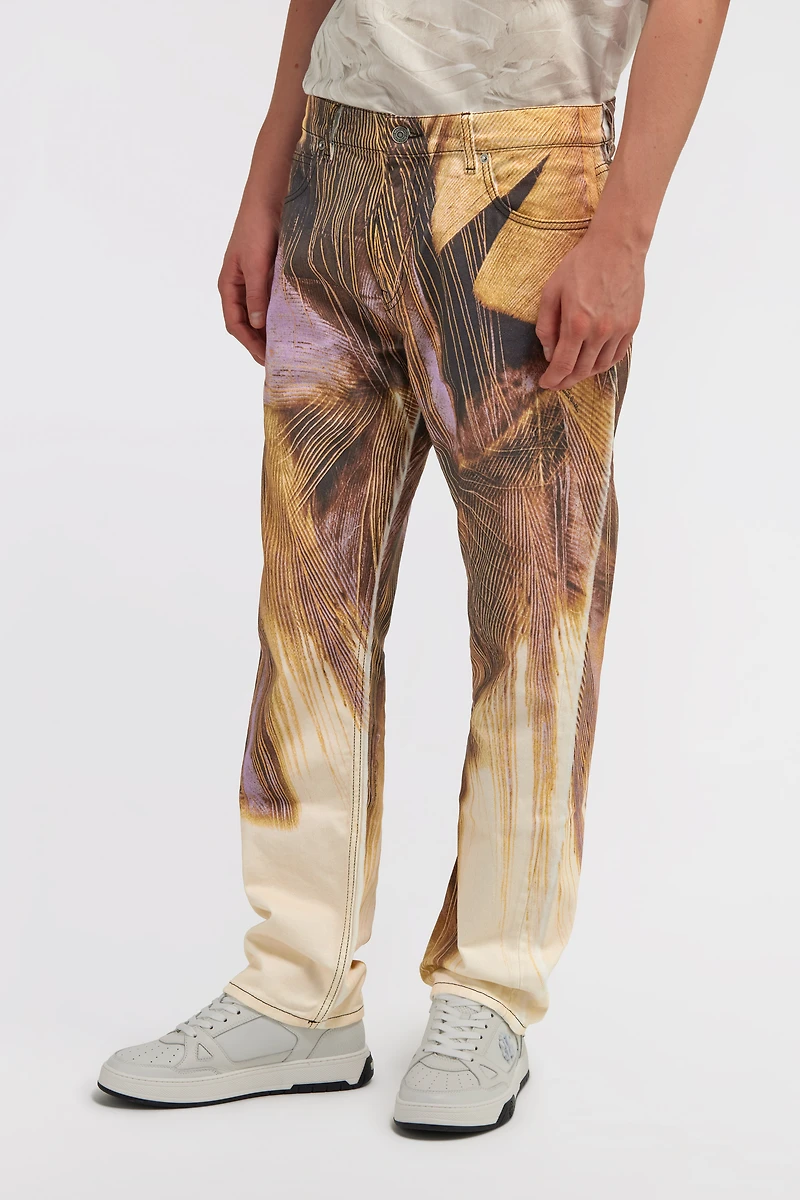 Savage print jeans