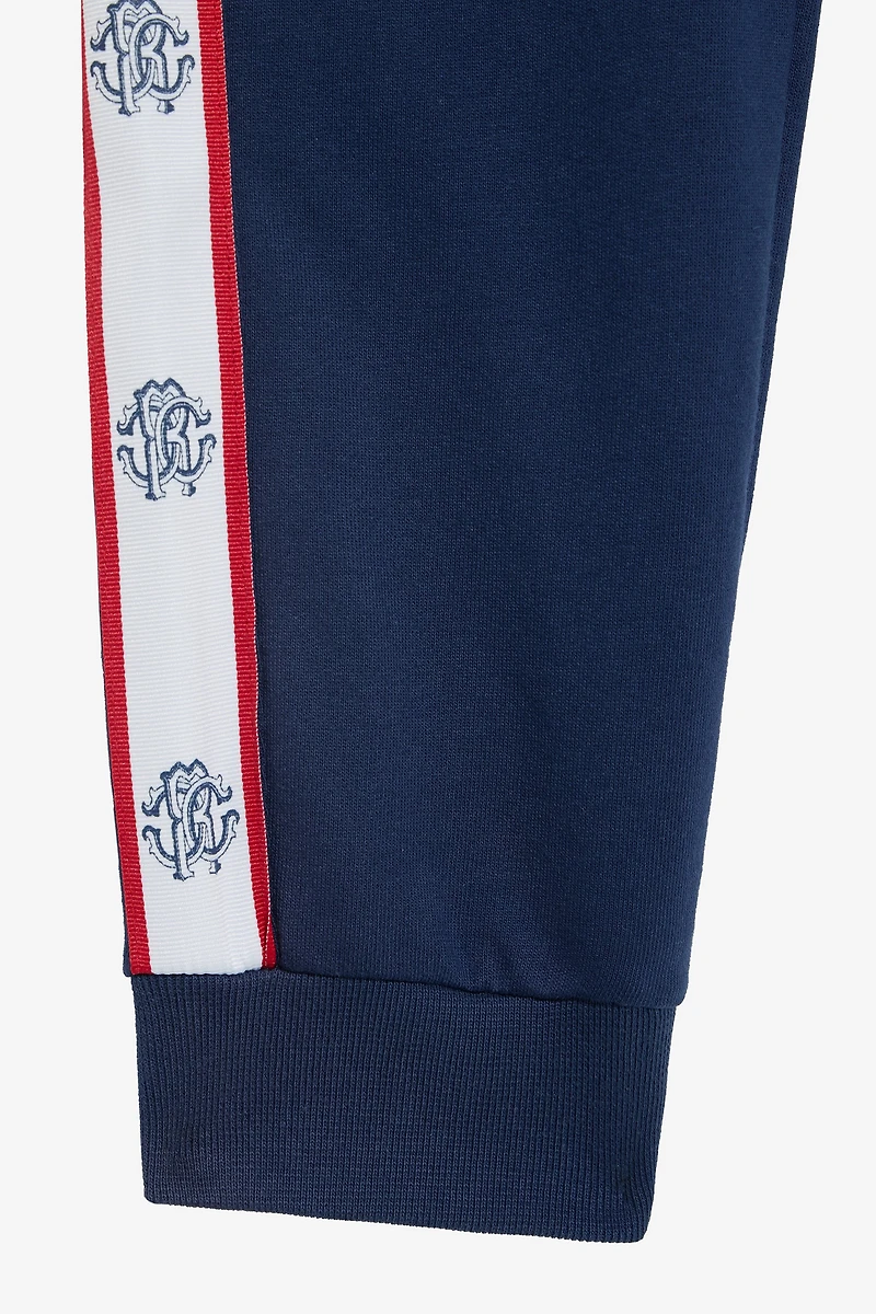 Blue Track Pants with RC Monogram