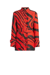 Macro Zebra print Iguana jacquard jacket