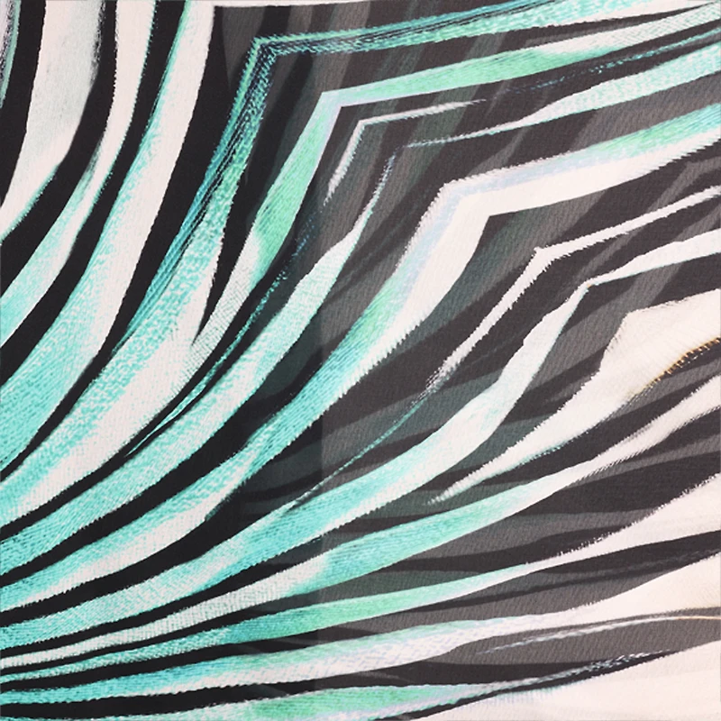Ray Of Sea Print Maxi Dress Silk