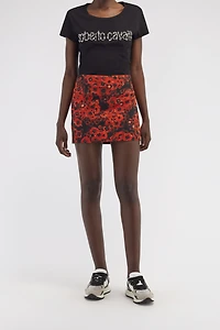 Miniskirt with Flower print
