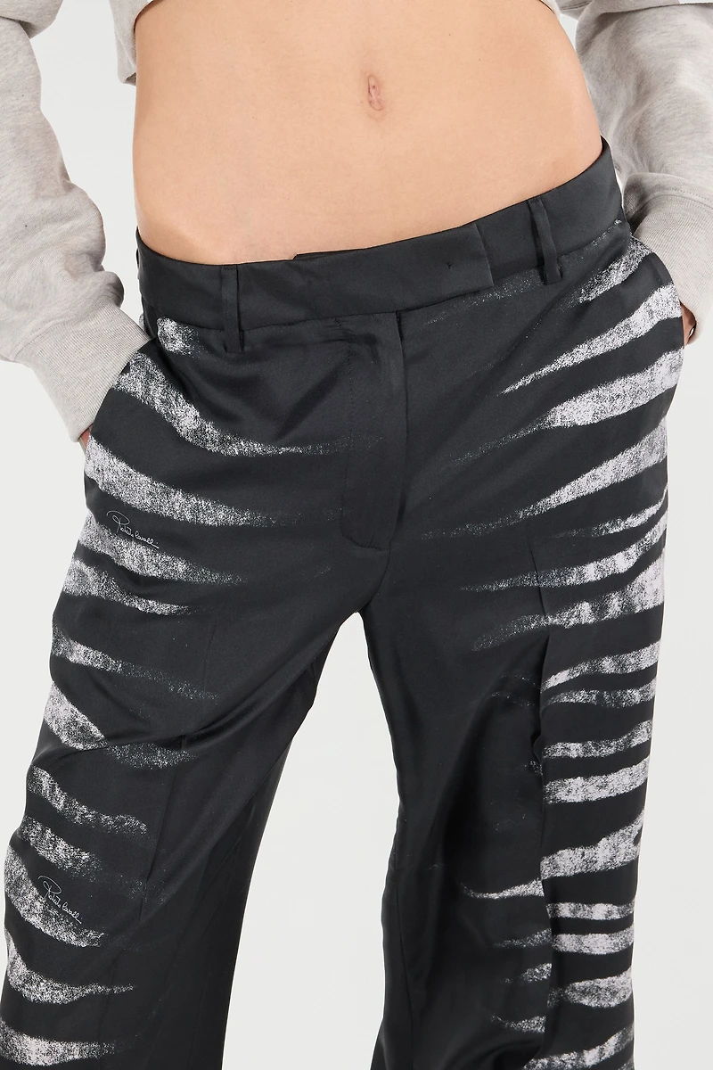 Pants With Side Zebra Print