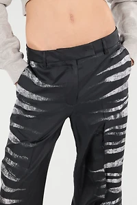 Pants With Side Zebra Print