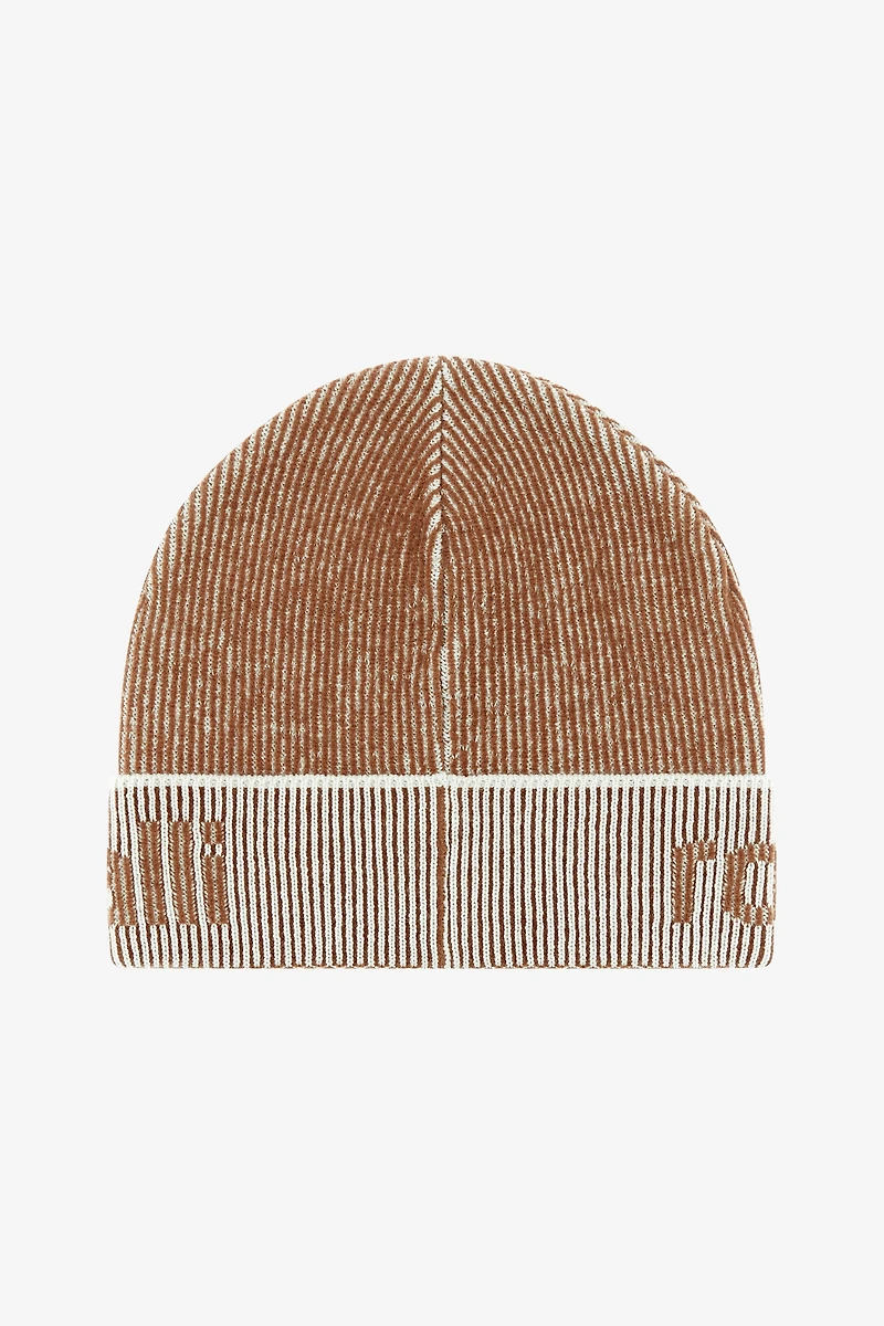 Cotton and Wool Blend Beanie with Logo