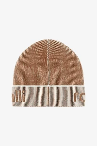Cotton and Wool Blend Beanie with Logo