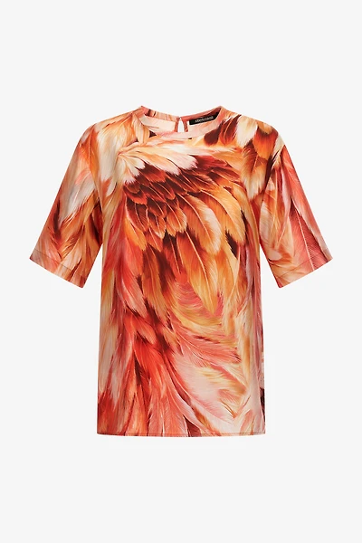 Plumage print t-shirt