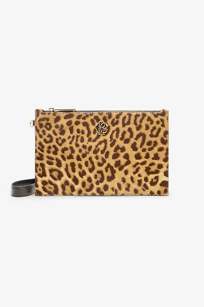 Small Jaguar-Skin Print Clutch