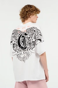 T-Shirt With Mirrored Jaguar And JC Monogram