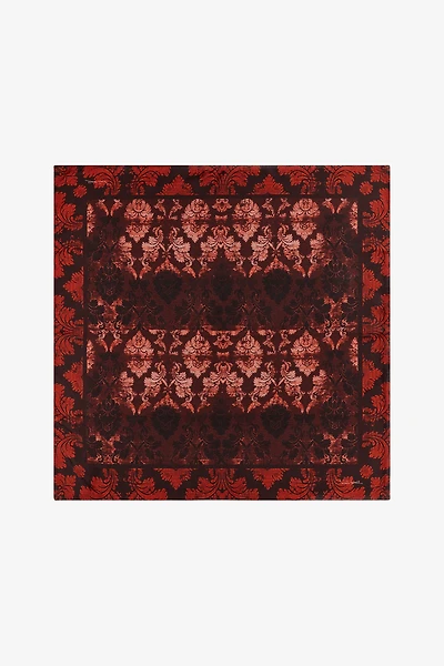 Silk Scarf with Brocade Print