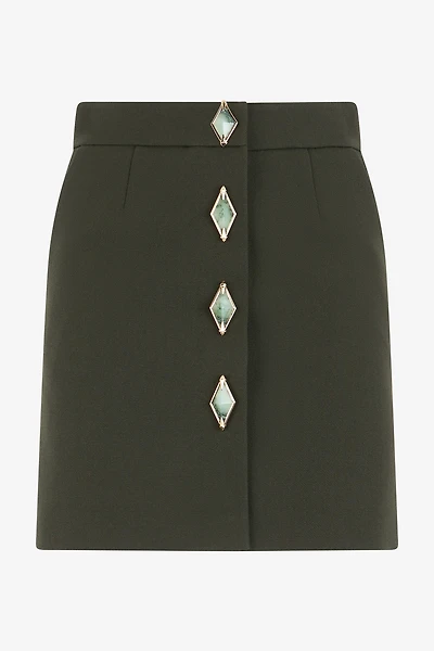 Mini skirt with jewel buttons