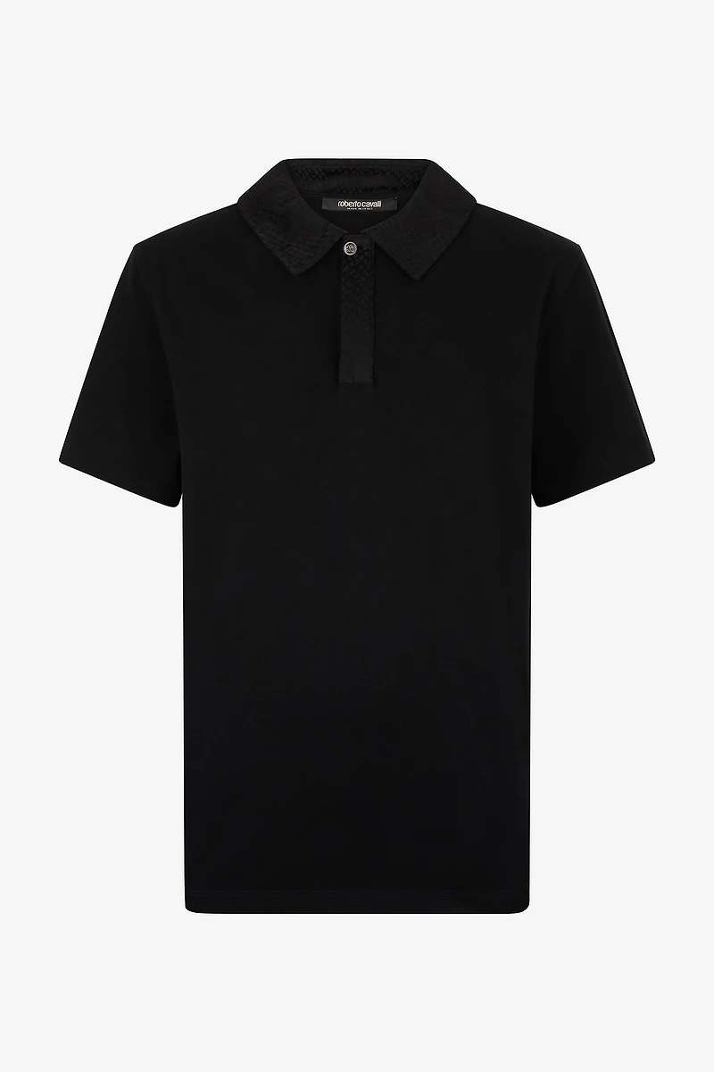 Polo With Snake Scale Embellishment