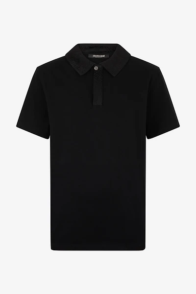Polo With Snake Scale Embellishment