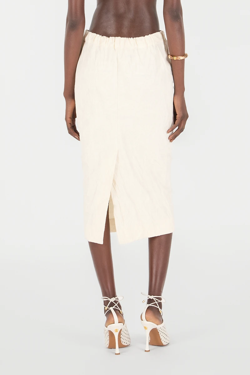 Midi Skirt with Drawstring