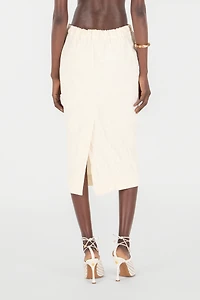 Midi Skirt with Drawstring