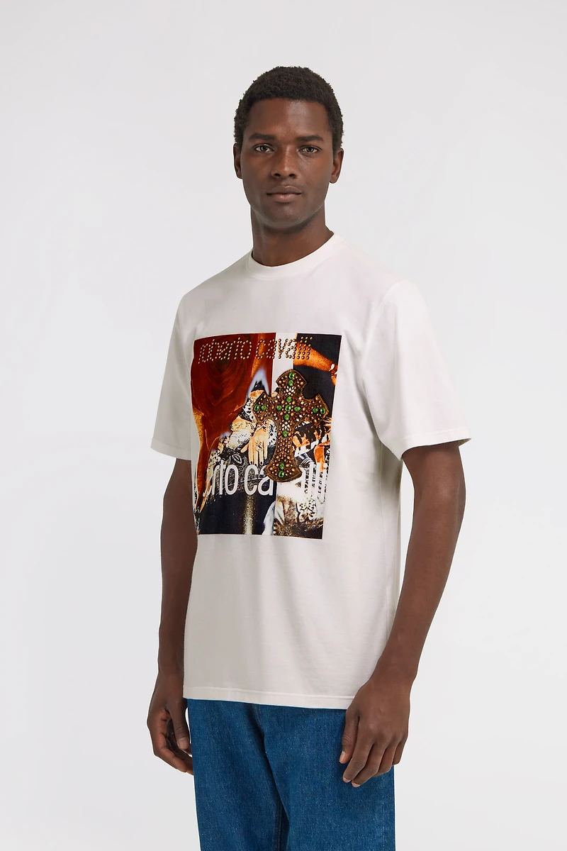 T-shirt with printed logo