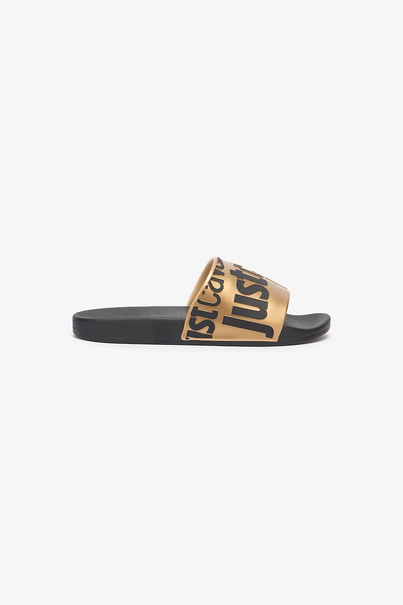 Slides With Lettering And Golden Band