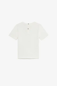 Milk White T-Shirt with Jaguar Print