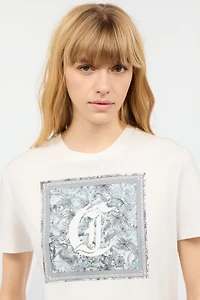 T-Shirt With Graphic And JC Monogram