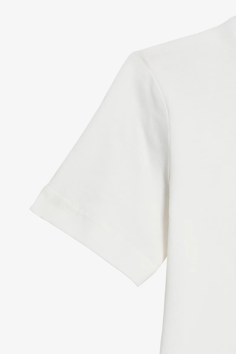 Milk White T-Shirt with RC Monogram and Logo