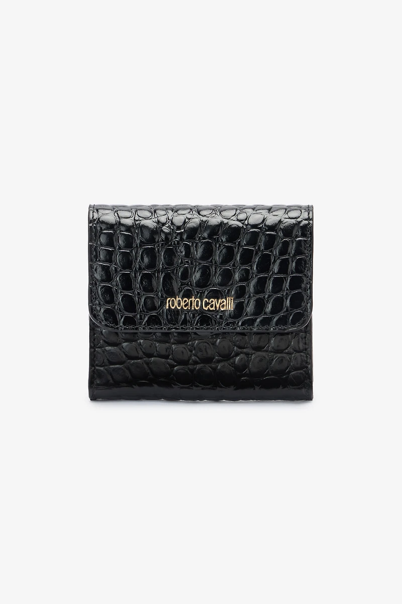 Cardholder with crocodile print