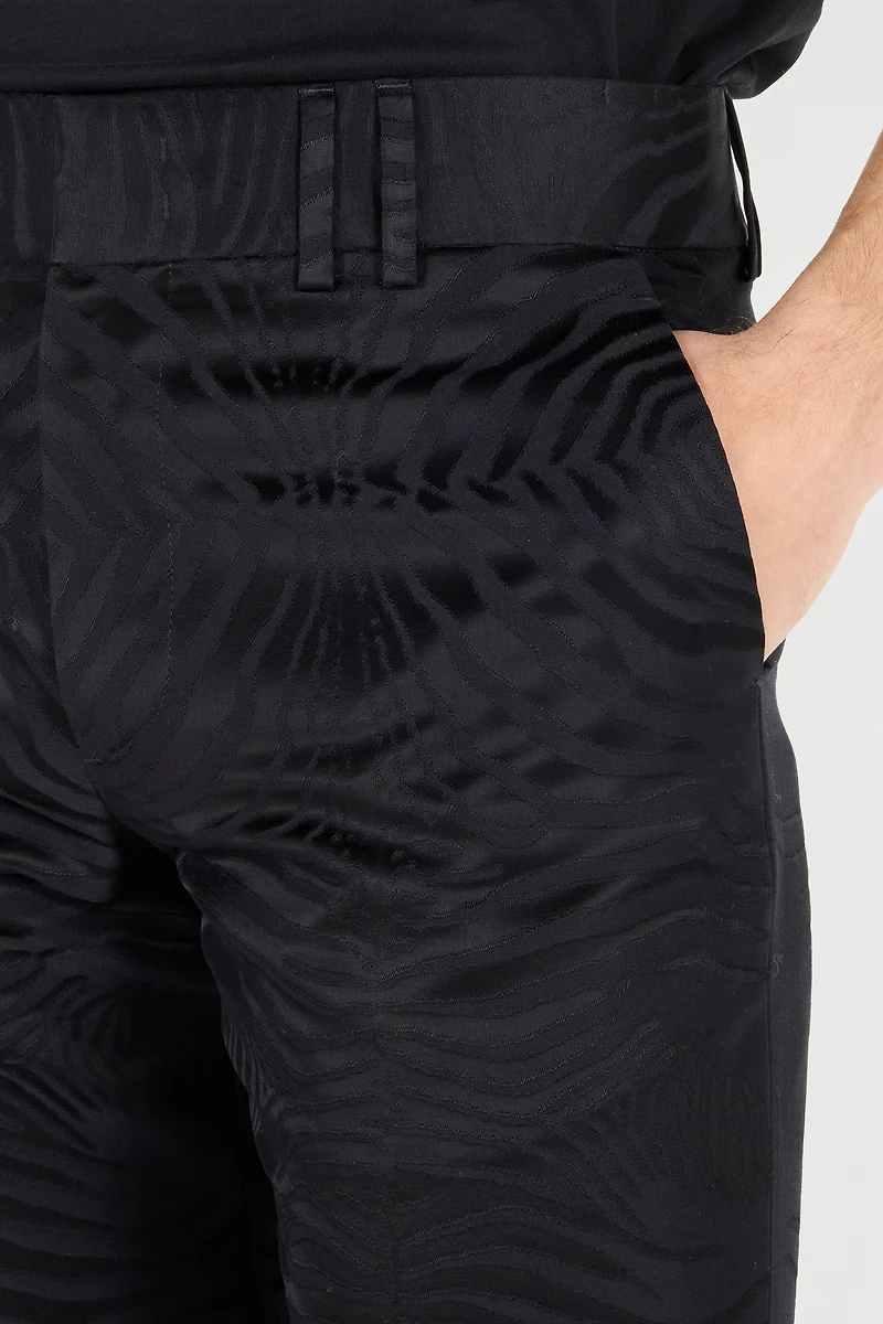Flared Pants With Tiger Skin Pattern
