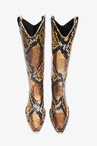 Texan Boots With Python Print