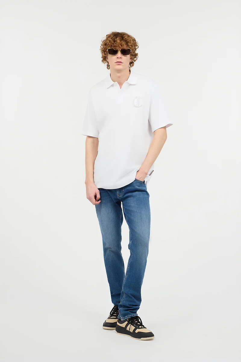 Polo Shirt With Embossed JC Monogram