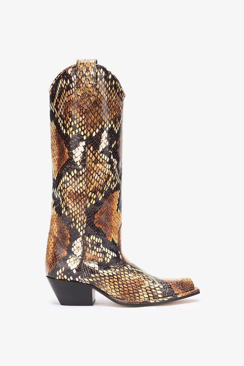 Texan Boots With Python Print