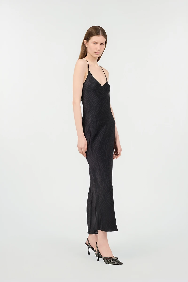 Silk Dress With Tiger Skin Pattern