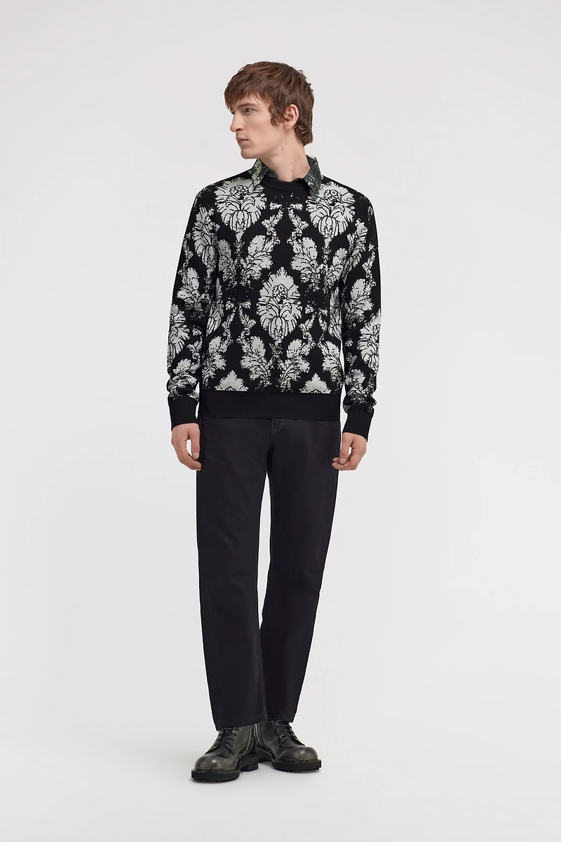 Broccato Print Sweater