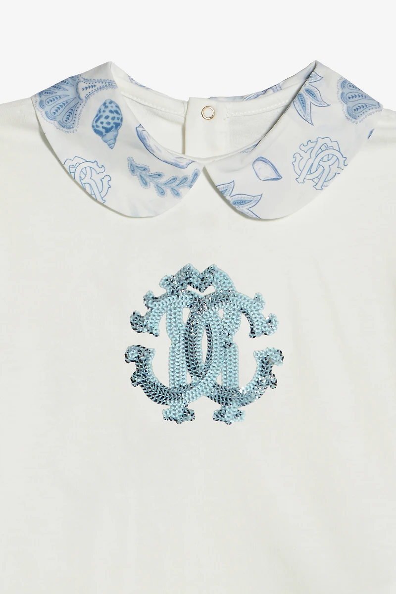 T-Shirt With Sequin RC Monogram