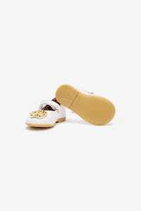 Mary Janes With Golden RC Monogram