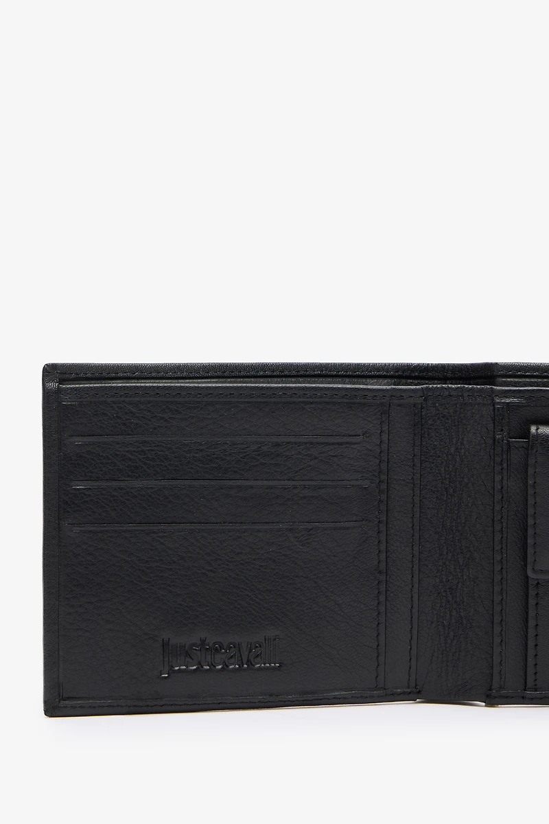 Black Leather Wallet With Logo