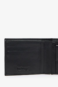 Black Leather Wallet With Logo
