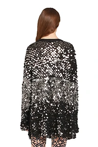 Sequin embroidered sweater