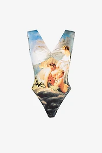 Reversible one-piece swimsuit