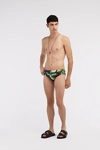 Lemon print swim briefs