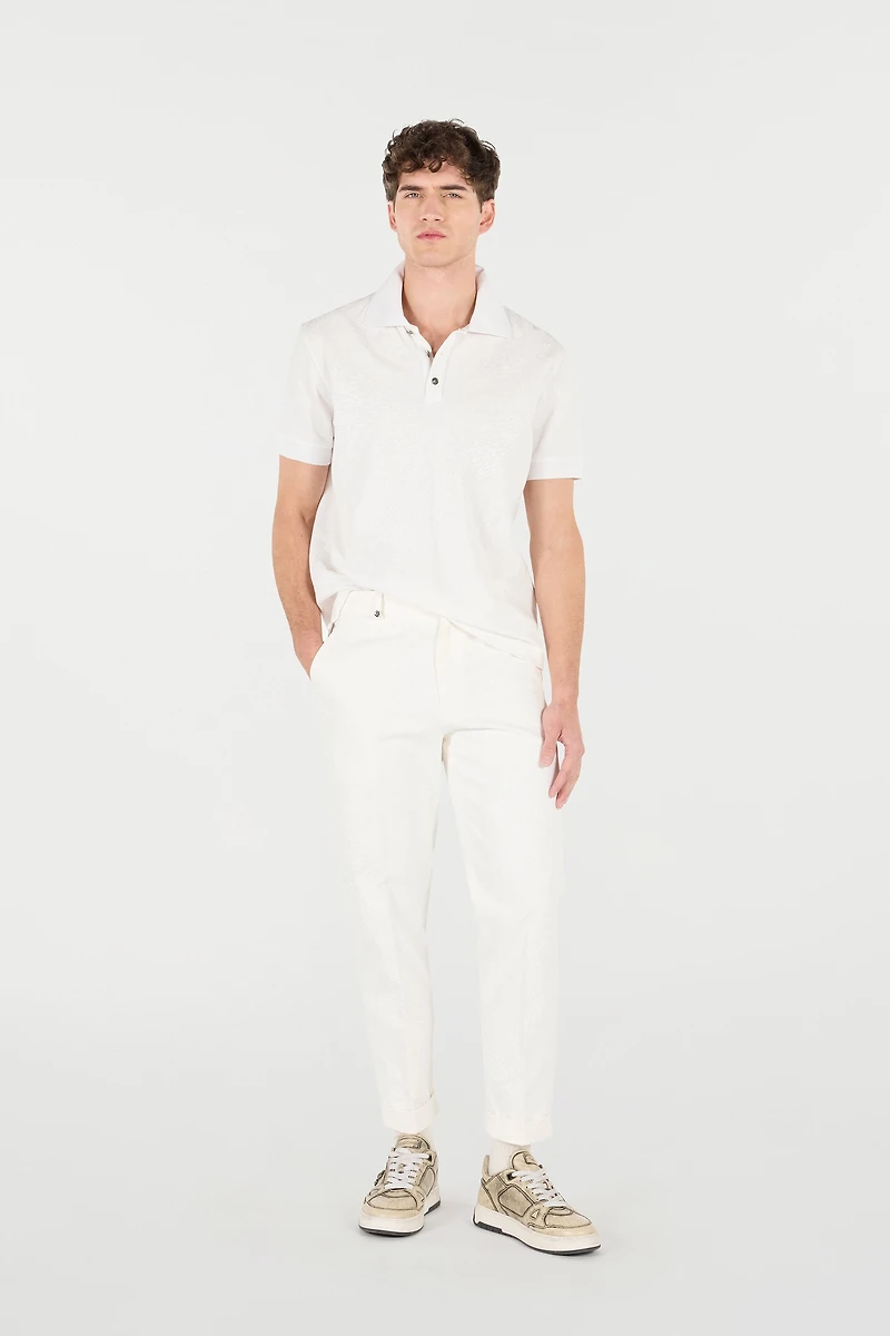 Snake Scale-Print Polo