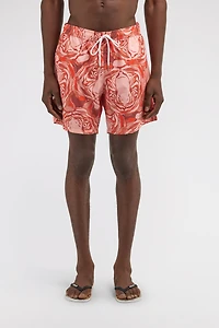 Tiger print swim trunks