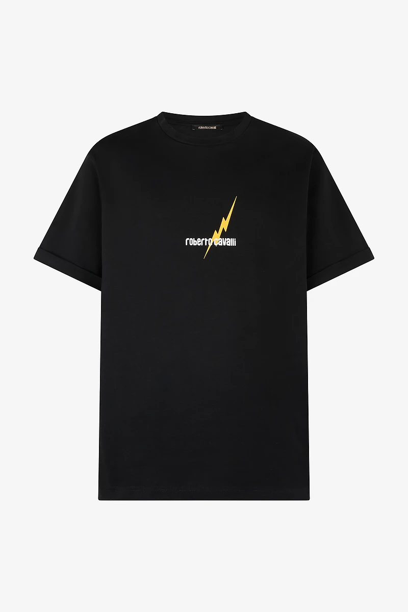 T-Shirt With Print And Logo