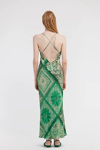 Bandana Print Slip Dress