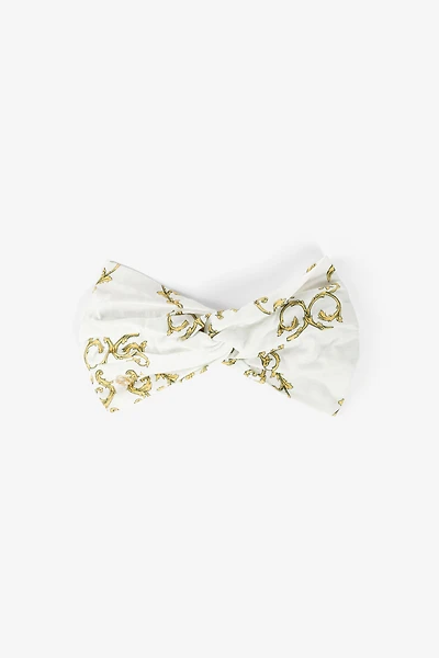 Filigree-Print Twist Headband