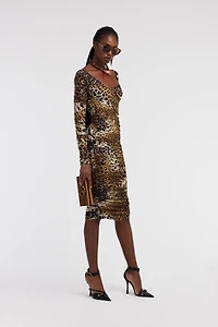Stretch Jaguar Skin print dress