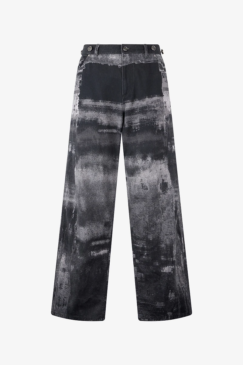 Pure Cotton Pants With A Used Effect