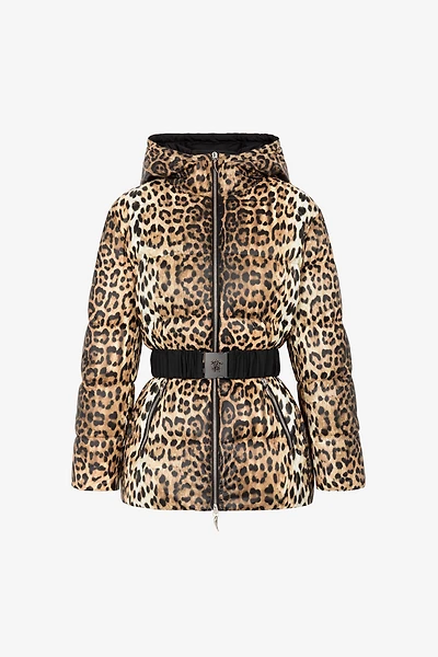 Jaguar-Print Padded Jacket