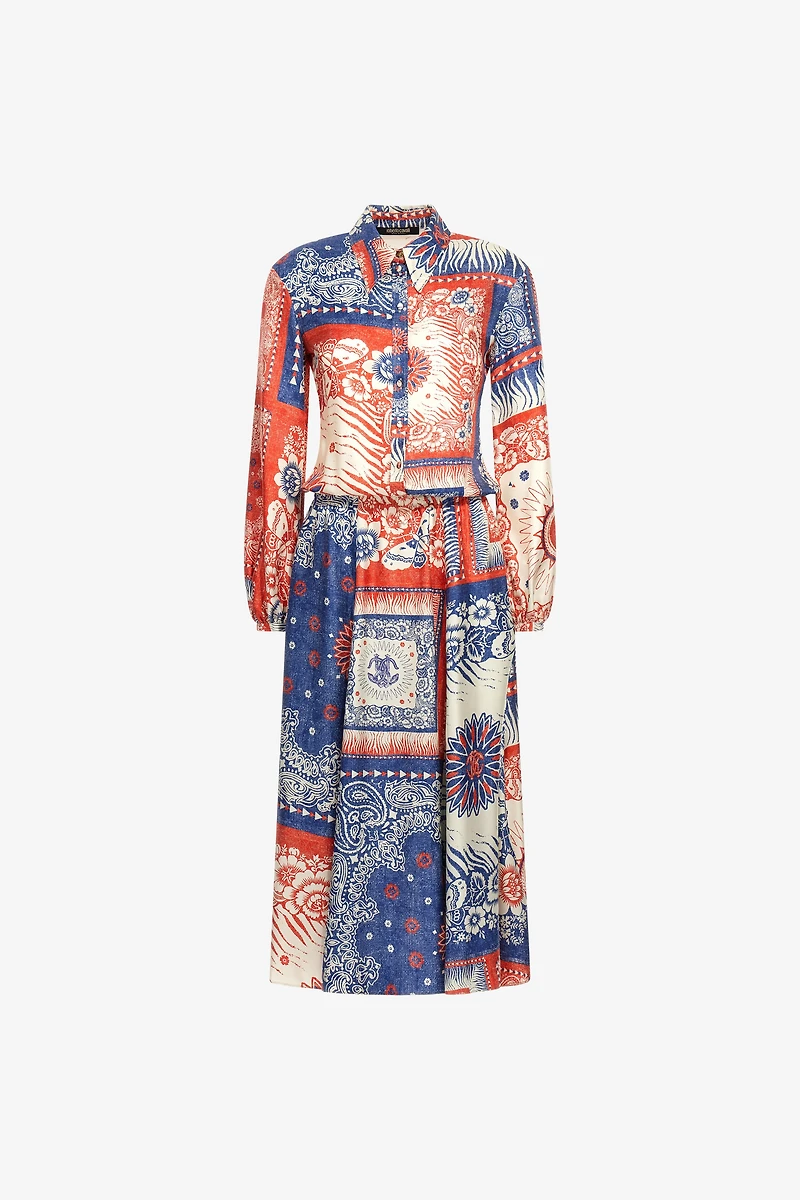 Bandana Print Maxi Dress
