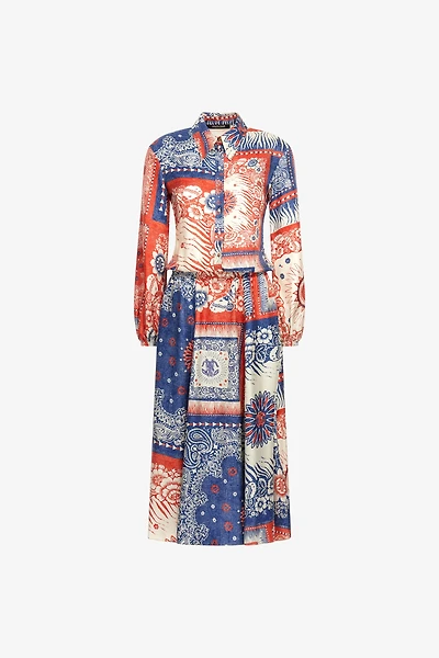 Bandana Print Maxi Dress