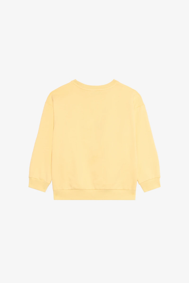 Yellow Sweatshirt with RC Monogram and Butterflies