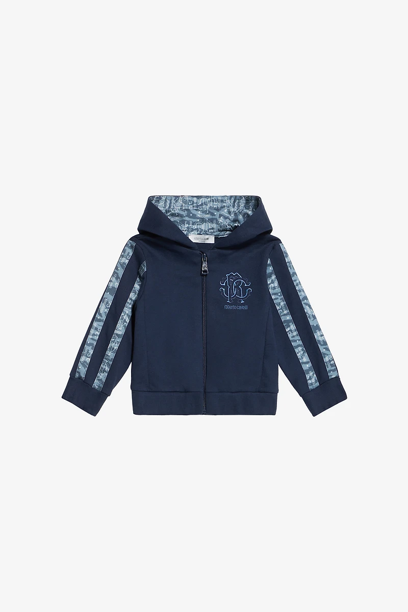 Hooded Sweatshirt With Branded Bands